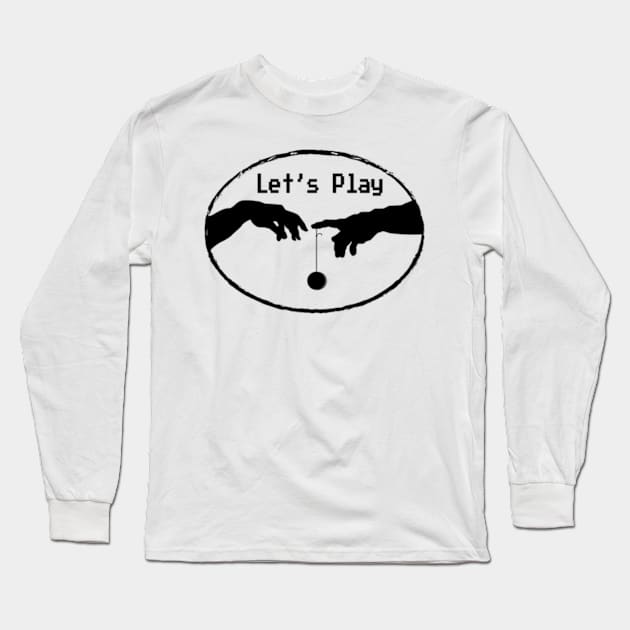 Let's play gamer Creation of Adam Yo-yo Long Sleeve T-Shirt by IDesign23